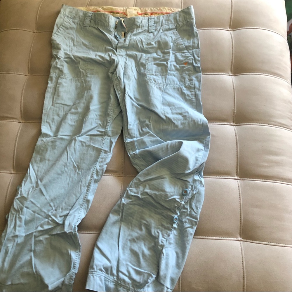 Baby Blue and White Striped Nautical Pants